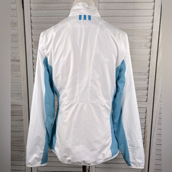 ADIDAS "Clima Proof" Golf Jacket Full Zip White/Teal-Medium - Picture 4 of 4